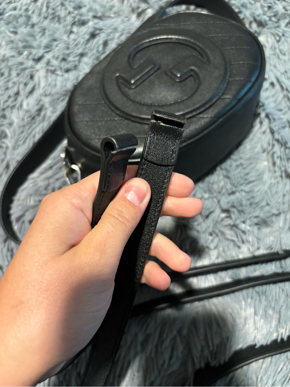 GUCCI Sakai Be Green Calfskin Diagonal Stitched Small Blondie Shoulder Bag - Picture 9 of 9